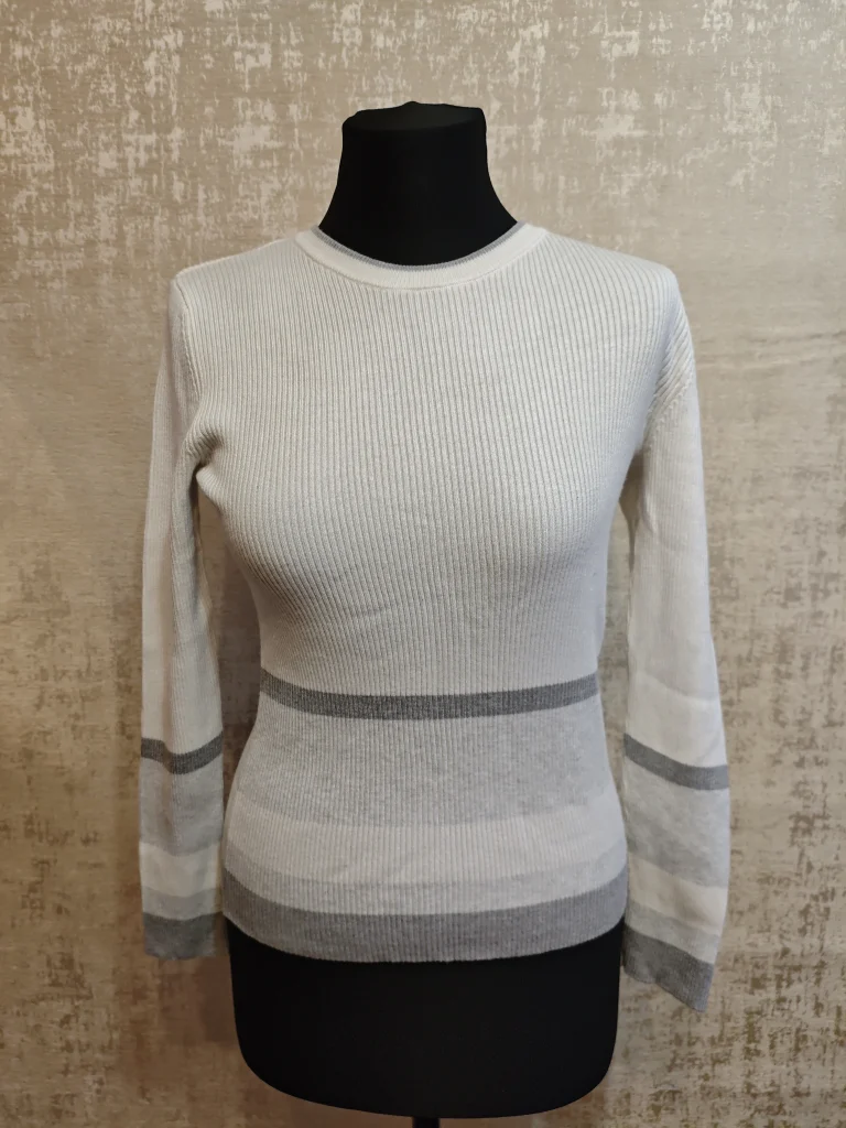 🤍 Женский облегающий трикотажный джемпер