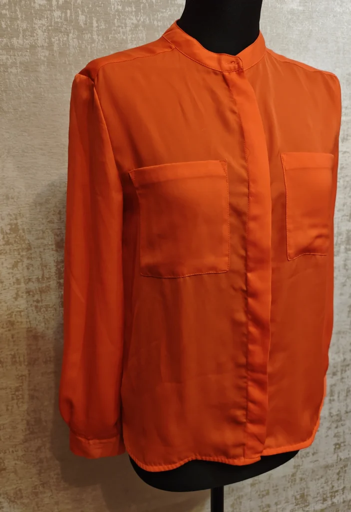 ❤️ Яркая блуза-рубашка (кораллово-красная)