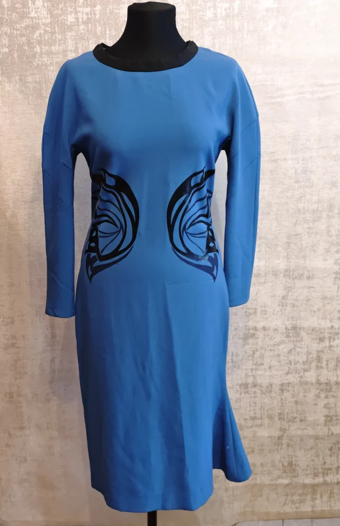 💙 Эффектное голубое платье с принтом крыльев