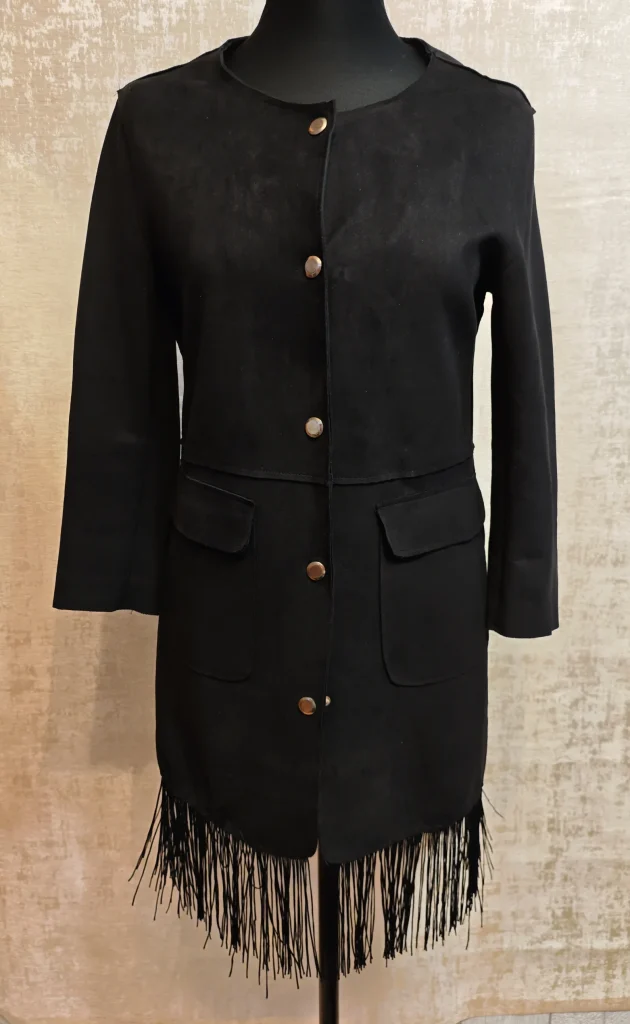 🖤 Эффектное чёрное платье с бахромой