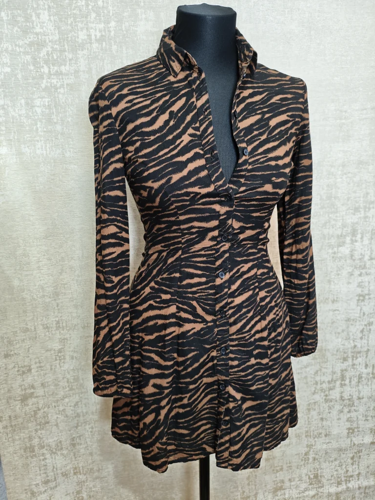 🐆 Платье-рубашка с анималистичным принтом