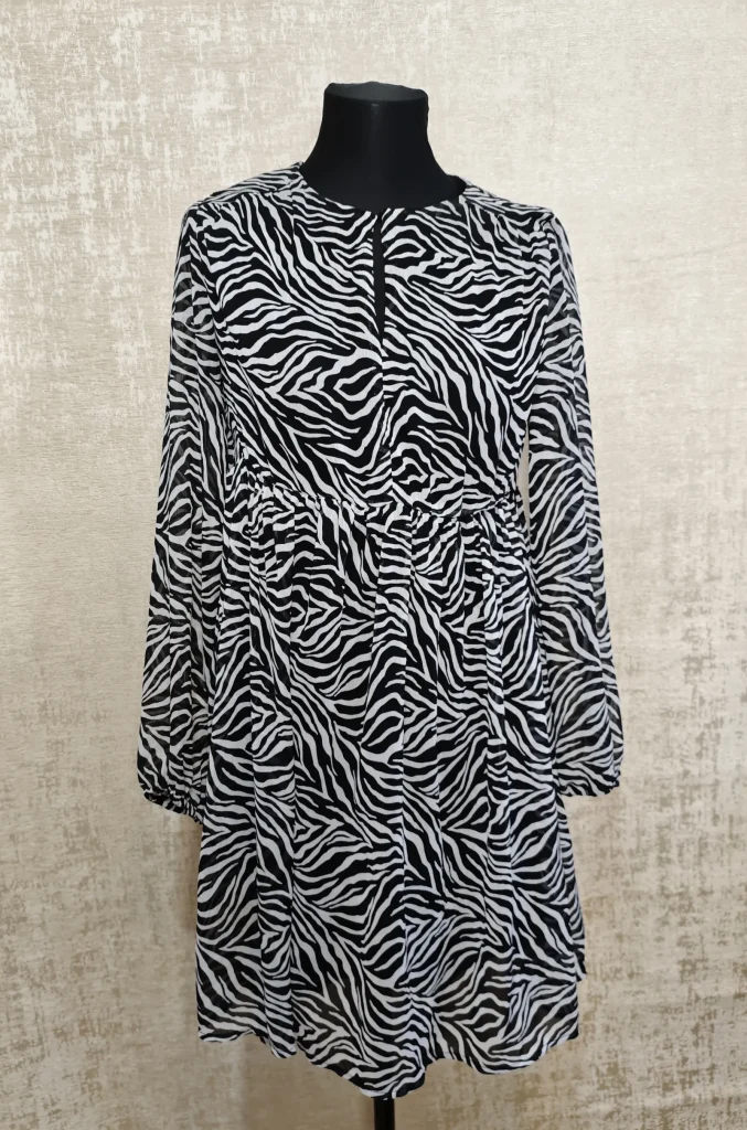 🦓 Женское платье с принтом «зебра»