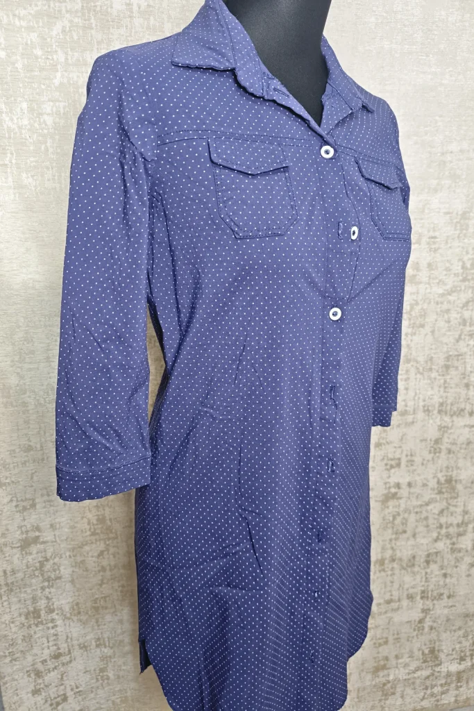 Женское платье рубашка в горох